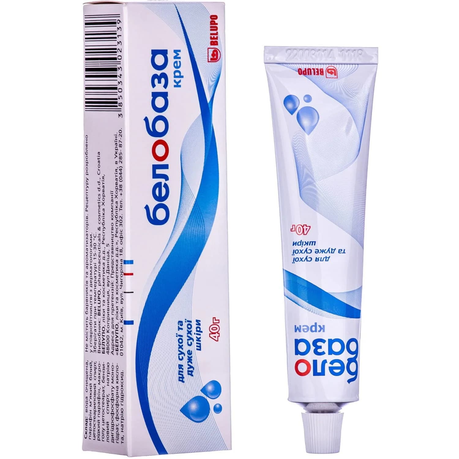 Белобаза крем для тіла для сухої та дуже сухої шкіри, 40 г