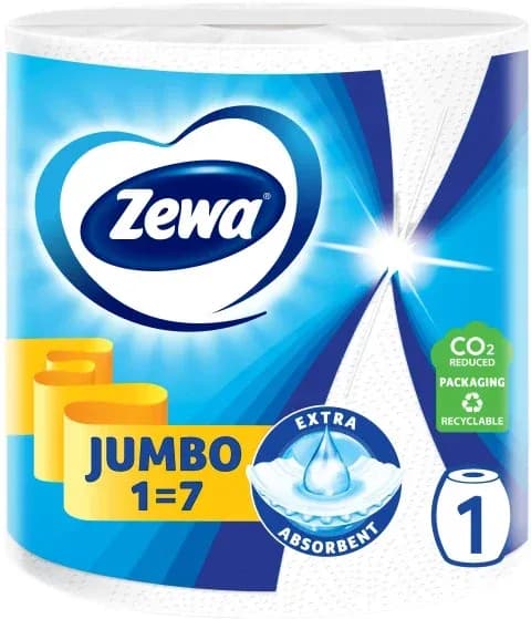 Рушники паперові Зева Джамбо (Zewa Jumbo) 2-шарові, 325 відривів