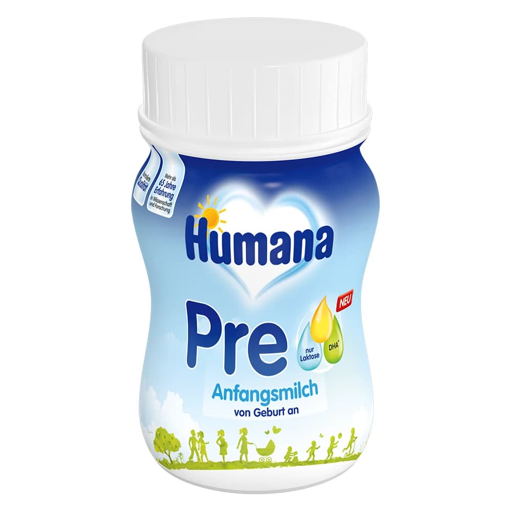 Молочна суміш Хумана Пре (Humana PRE) з пребіотиками, галактоолігосахаридами та нуклеотидами, 90 мл