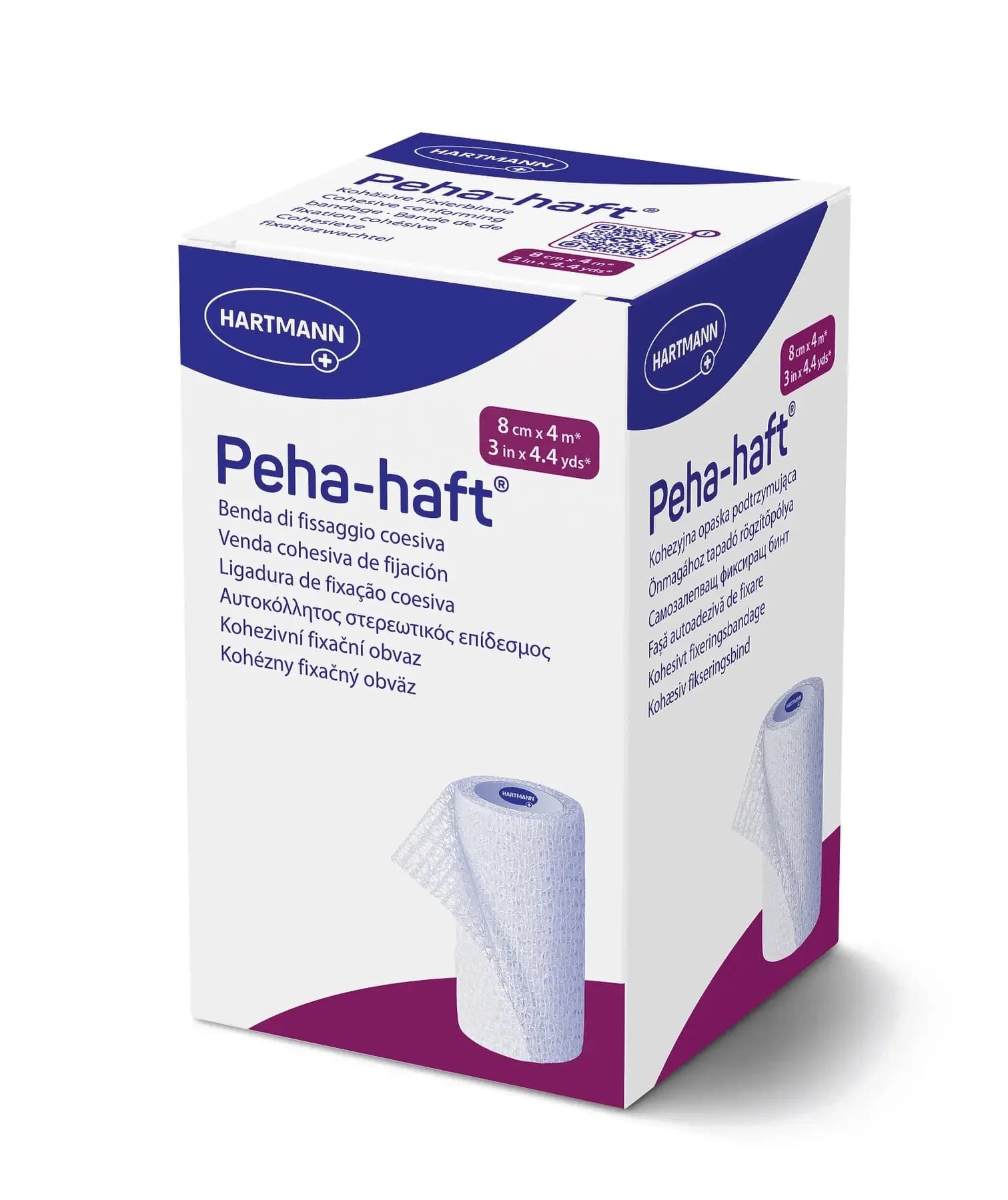 Бинт когезивний фіксуючий Peha-haft (Пега-Хафт) 8см*4м, 1 шт.