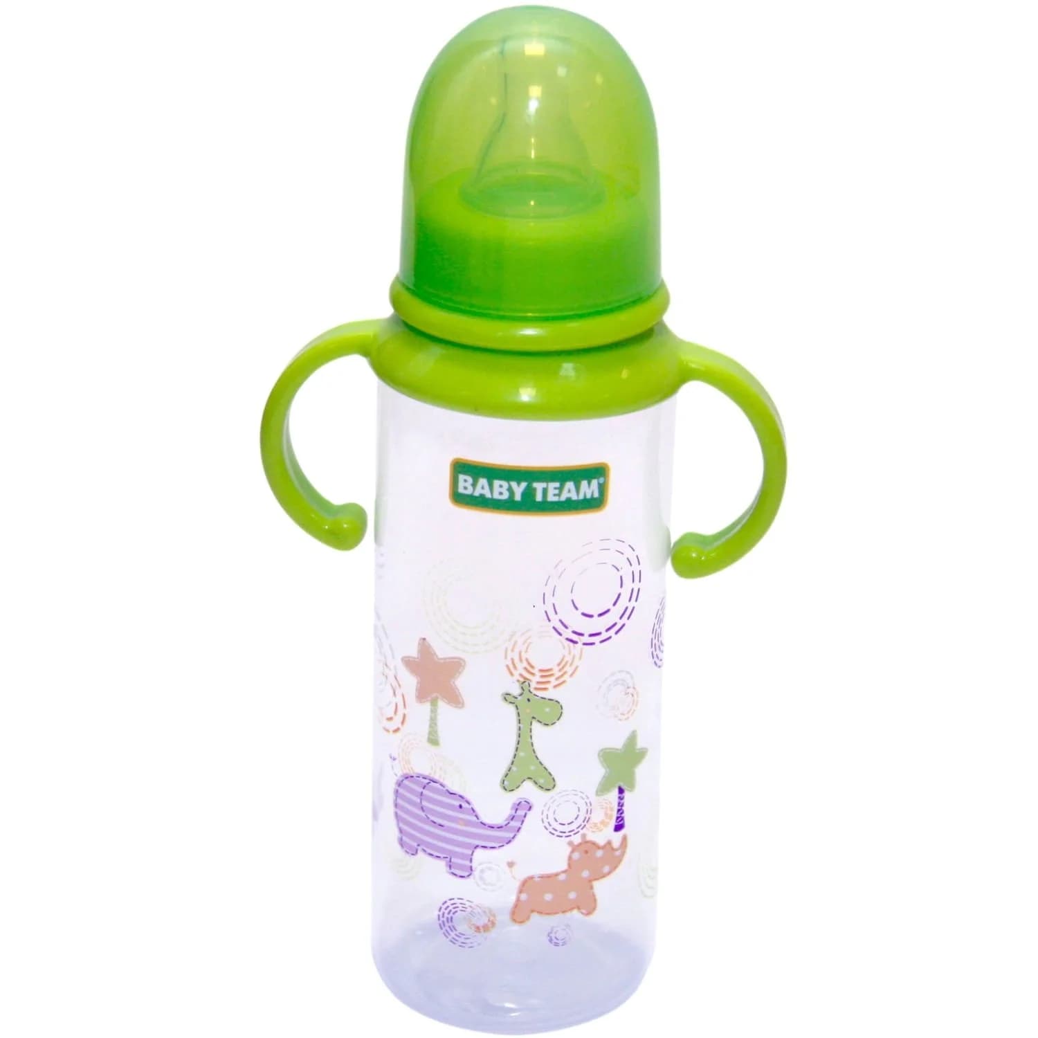 Пляшка для годування Бебі Тім (Baby Team) з силіконовою соскою від 0 місяців, арт.1411, 250 мл