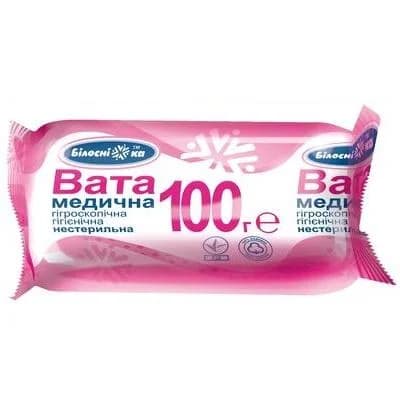 Вата нестерильна Білосніжка ролик, 100 г