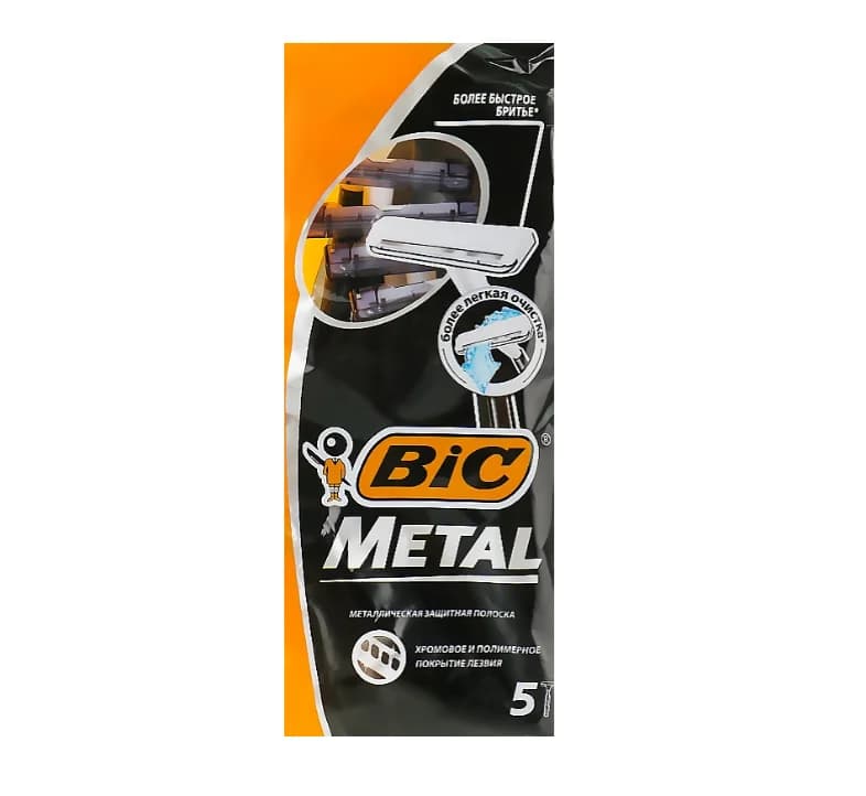 Чоловічий станок Бік Метал (Bic Metal), 5 шт.