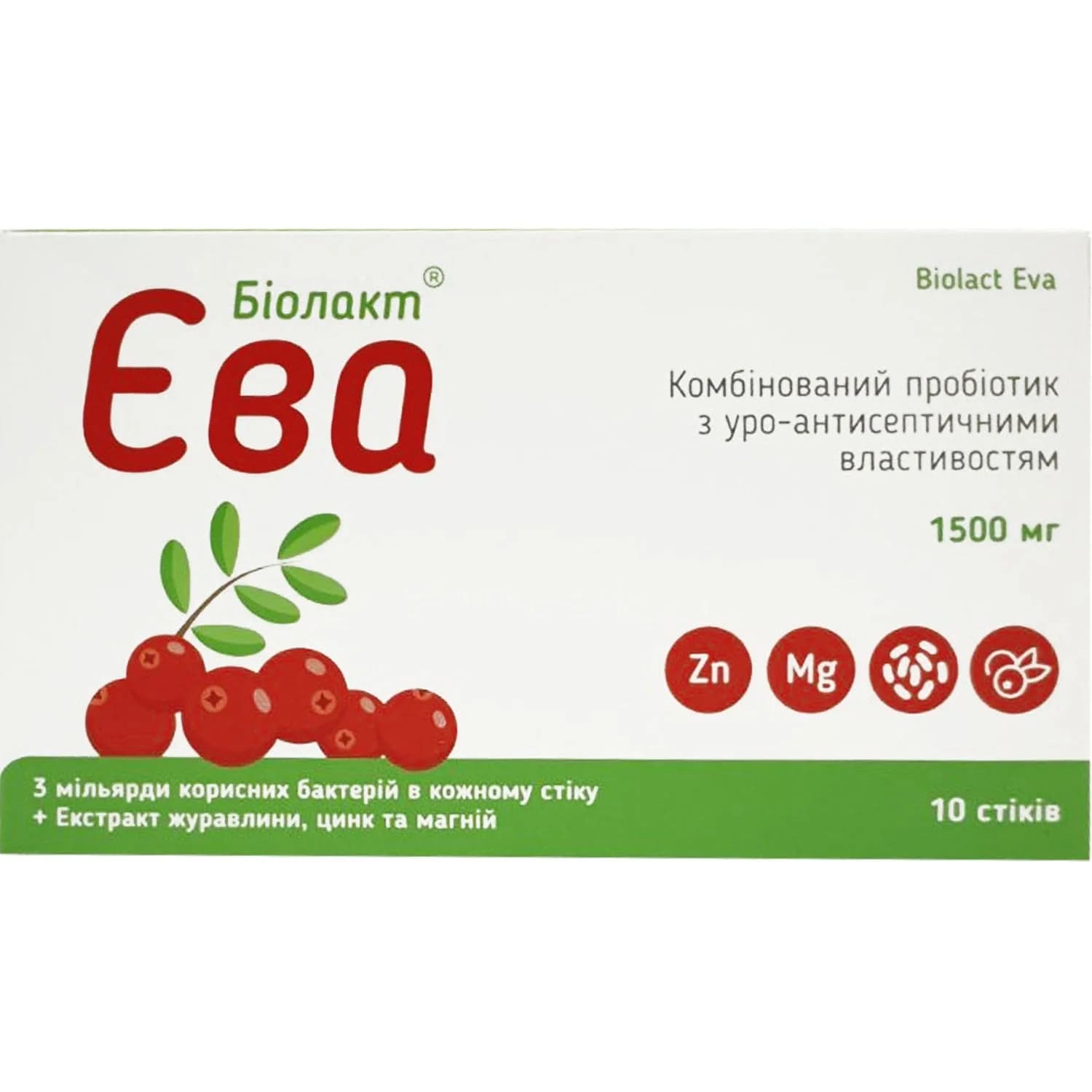Біолакт Єва порошок у стіках по 1500 мг, 10 шт.