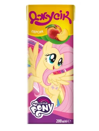 Сік Джусік Поні-Трансформери персиковий з м’якоттю, 200 мл