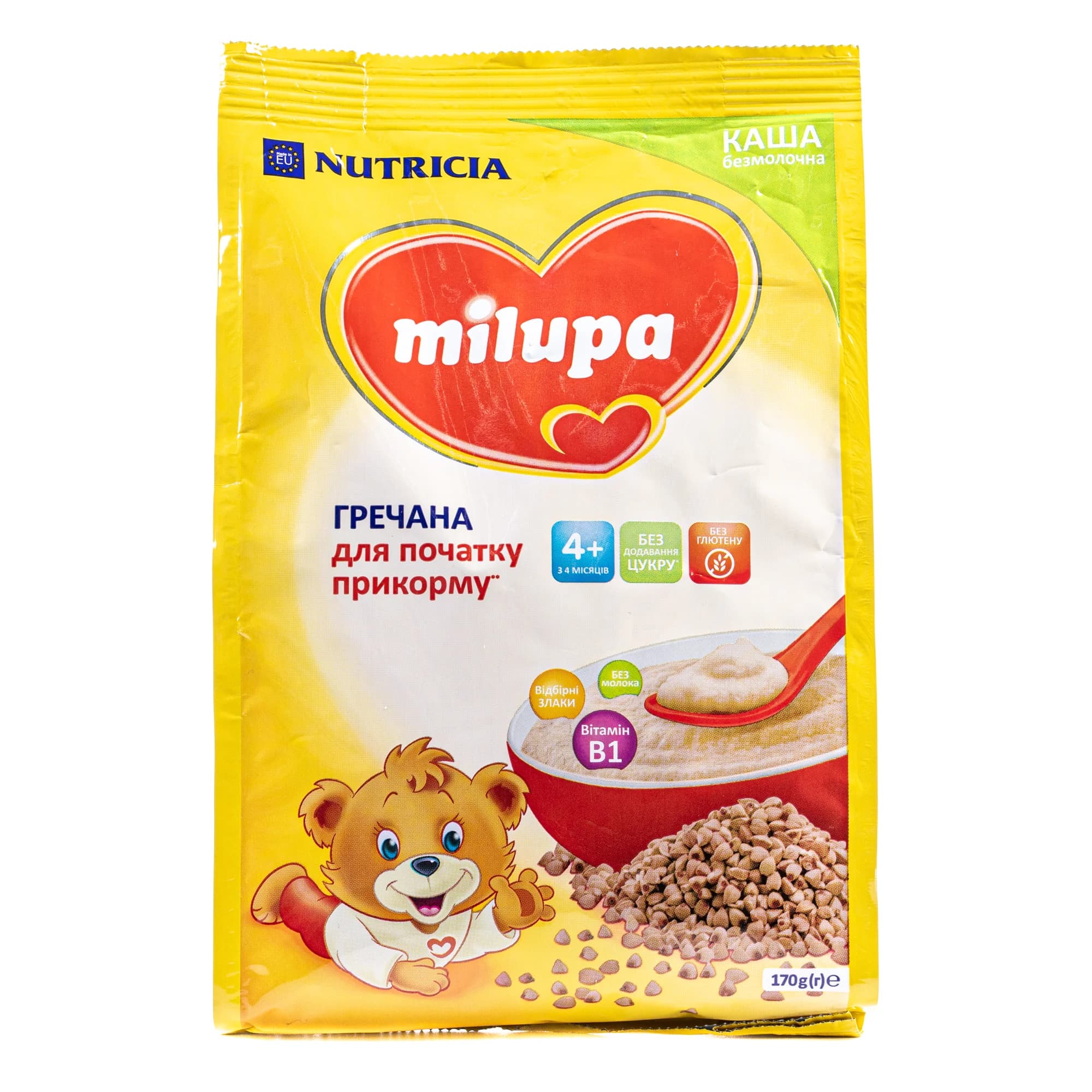 Мілупа (Milupa) каша безмолочна гречана для дітей з 4 місяців, 170 г