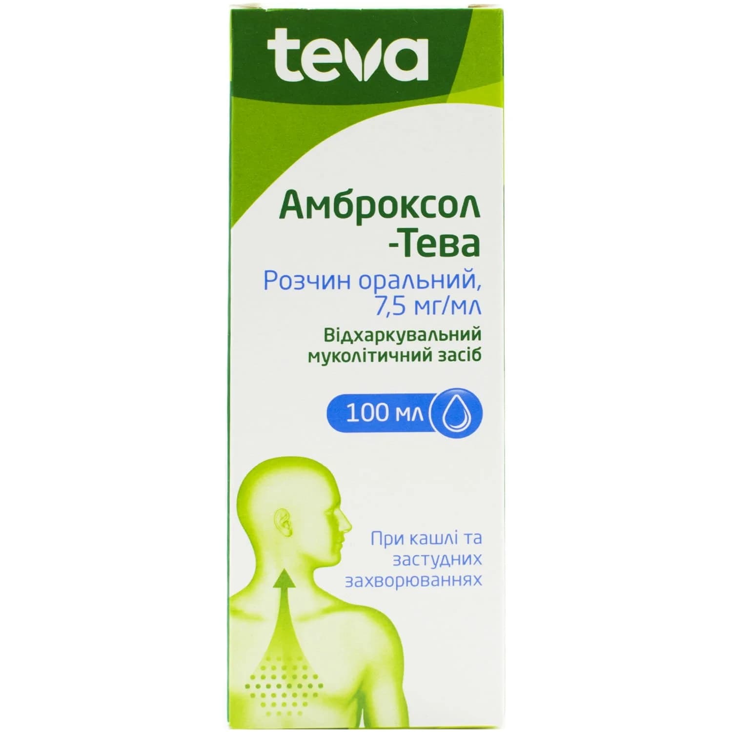 Амброксол-Тева розчин оральний по 7,5 мг, 100 мл