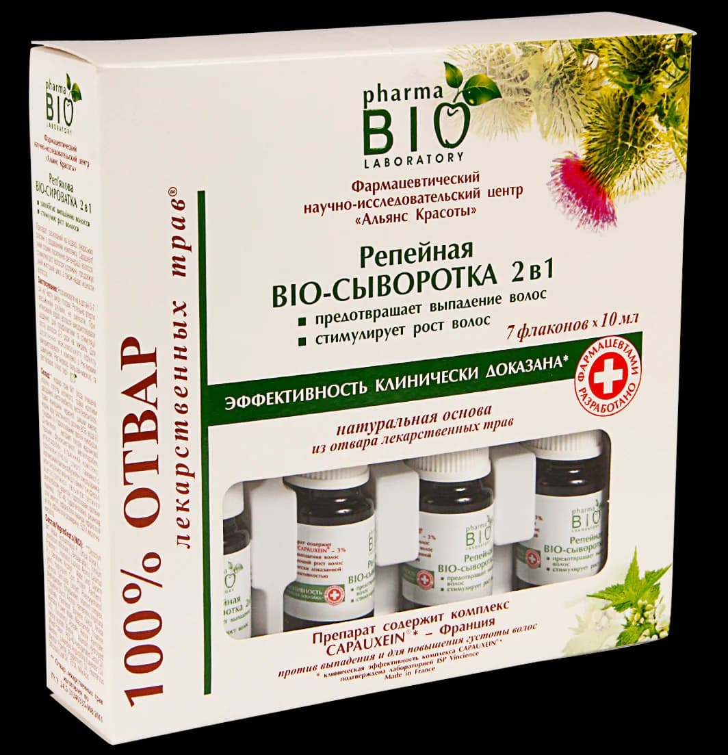 Альянс Краси реп’яхова сироватка 2в1 проти випадіння волосся, ампули по 10 мл, 7 шт.