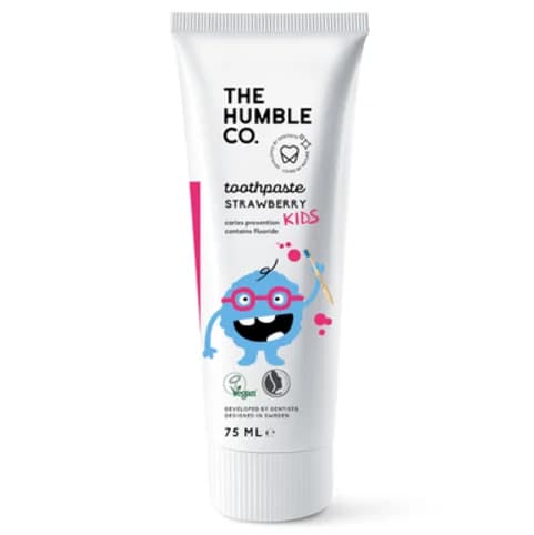 Зубна паста дитяча The Humble Co. (Зе Хамбл) натуральна зі смаком полуниці, 75 мл