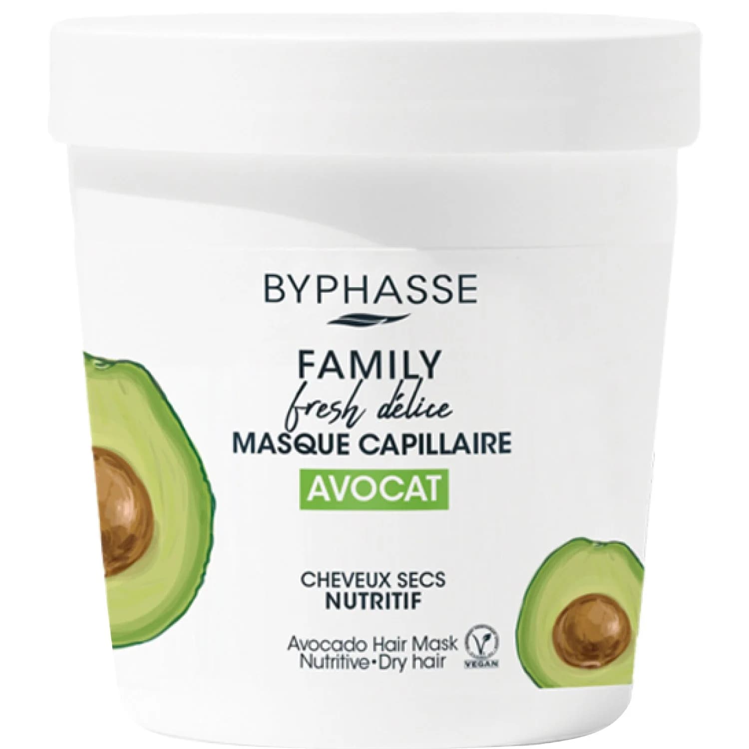 Маска для волосся Byphasse (Біфас) Family Fresh Delice для сухого волосся з авокадо, 250 мл