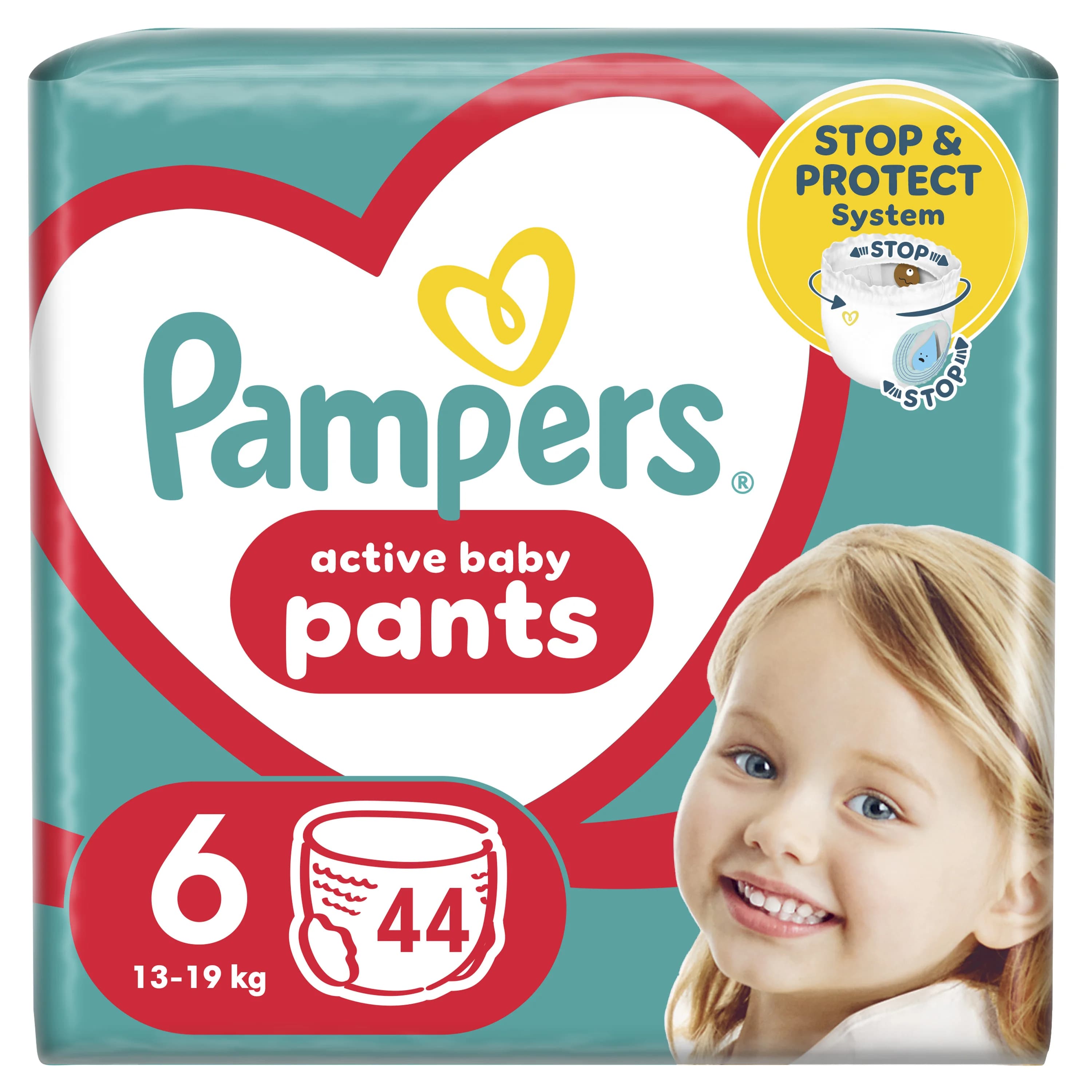 Підгузки-трусики для дітей Pampers Pants (Памперс Пантс) розмір 6, 15+ кг, джамбо упаковка, 44 шт.