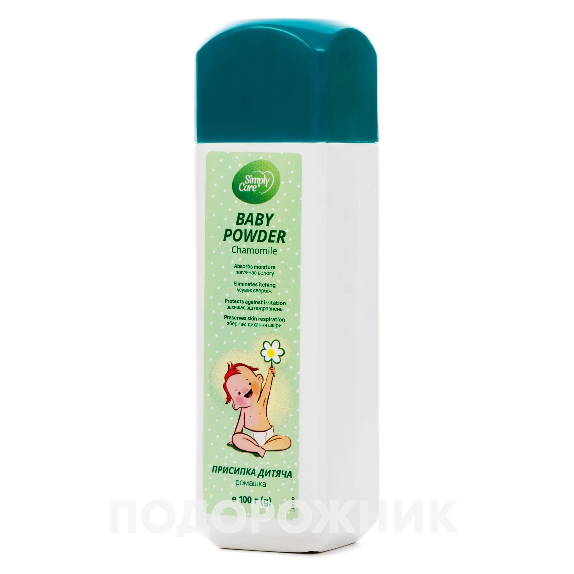 Присипка дитяча Сімплі Кеа (Simply Care) з ромашкою, 100 г