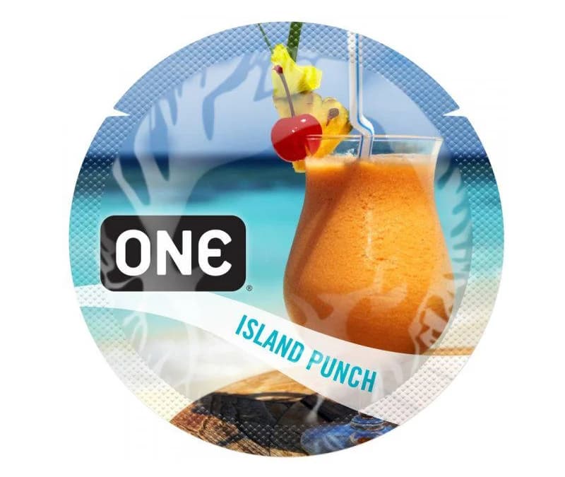 Презерватив ONE (Ван) Flavor Waves тропічний коктейль, 1 шт.