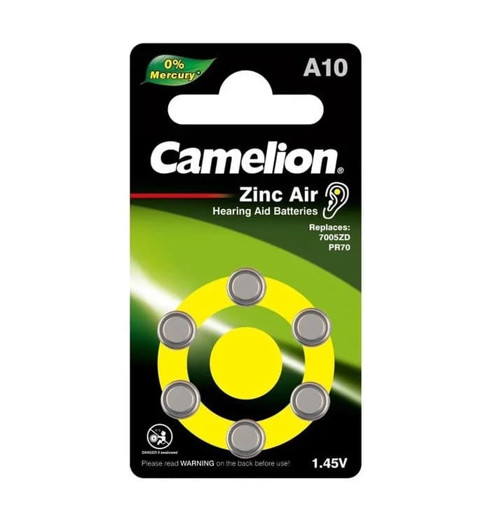 Батарейки Camelion (Камеліон) А13-ВР6 Цинк-Еір, 6 шт.