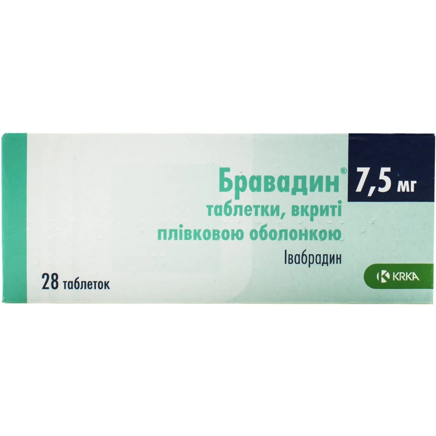 Бравадин таблетки по 7,5 мг, 28 шт.
