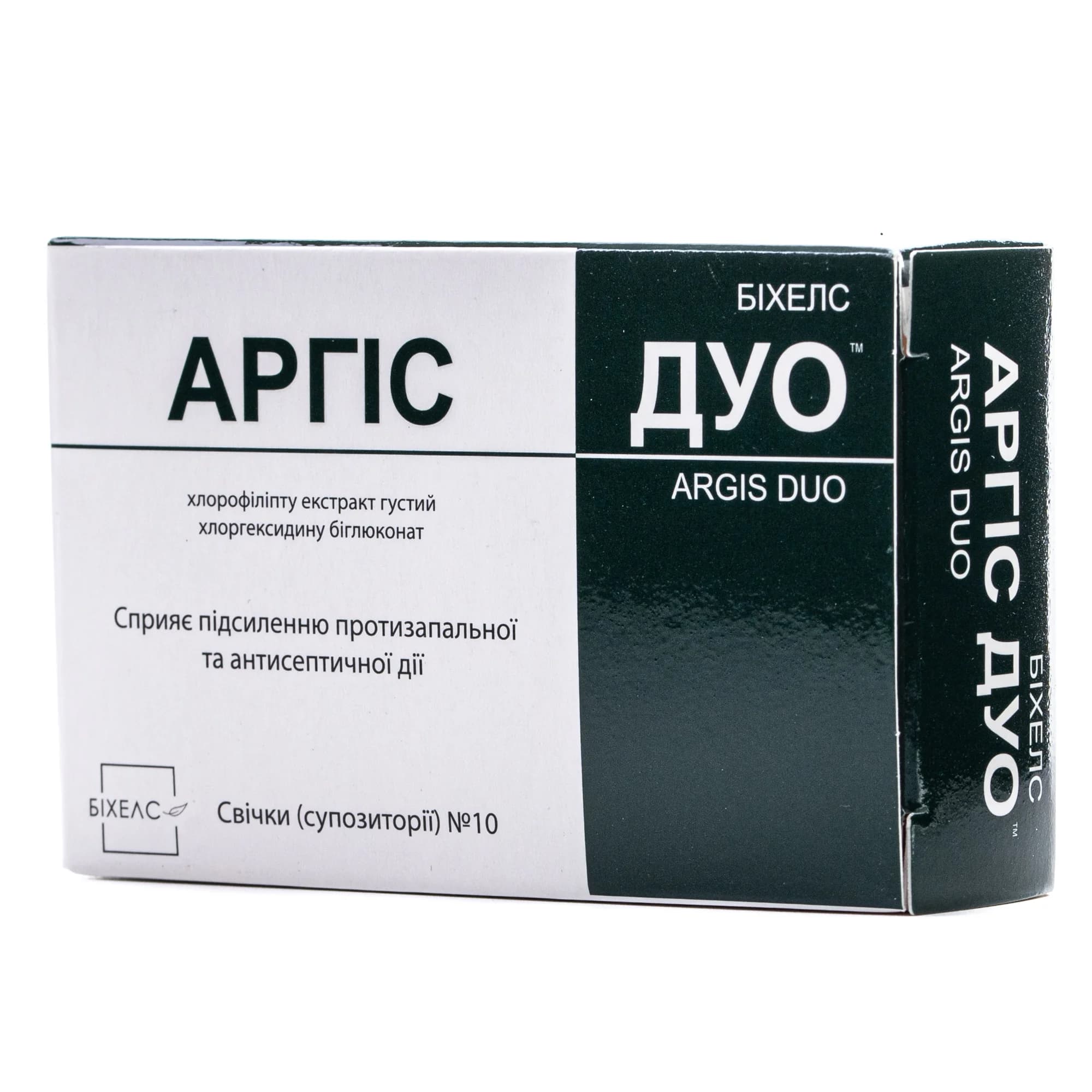 Аргіс Дуо супозиторії по 1,4 г, 10 шт.