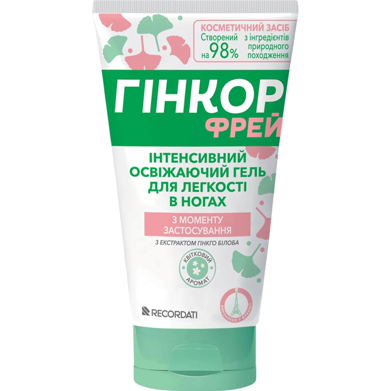 Гель для ніг Гінкор Фрей для відновлення свіжості та легкості в ногах, 100 мл