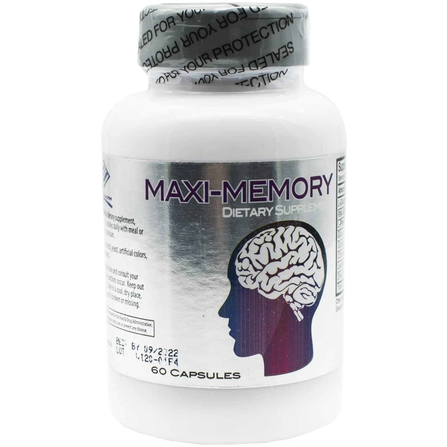 Максі-пам’ять (Maxi-Memory) дієтична добавка для покращення пам’яті у капсулах, 60 шт.