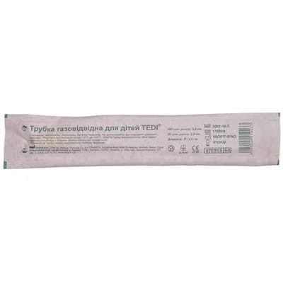 Трубка газовідвідна TEDI (Теді) для дітей, розмір 2,3 - 3,3 мм, довжина 17 см, 1 шт.