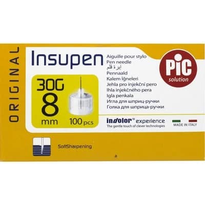 Голки до шприц-ручки Інсупен Оріджинал (Insupen Original) 8 мм 30G-0.30 мм, 100 шт.
