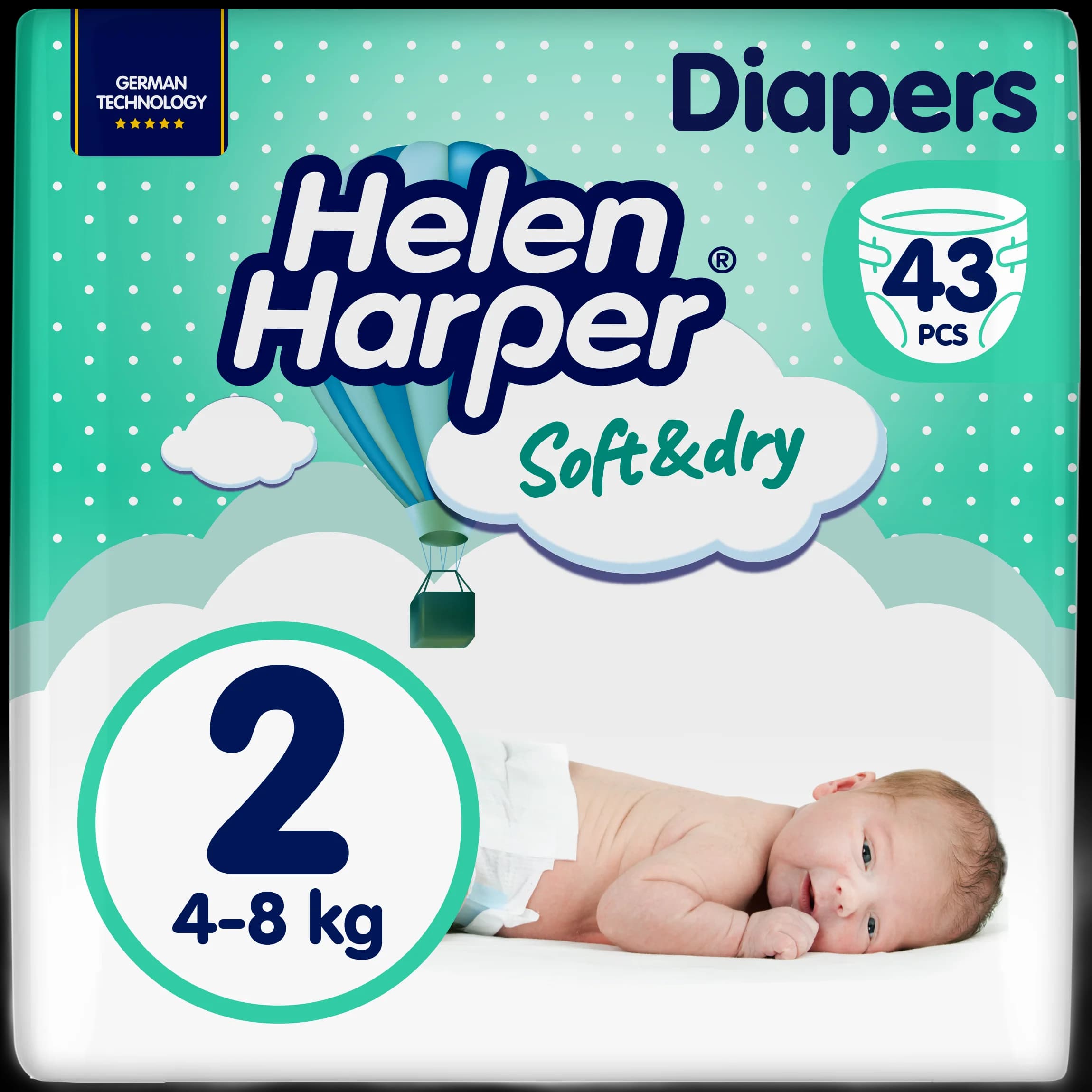 Підгузки Helen Harper (Хелен Харпер) Soft & Dry mini 4-8 кг, 43 шт.