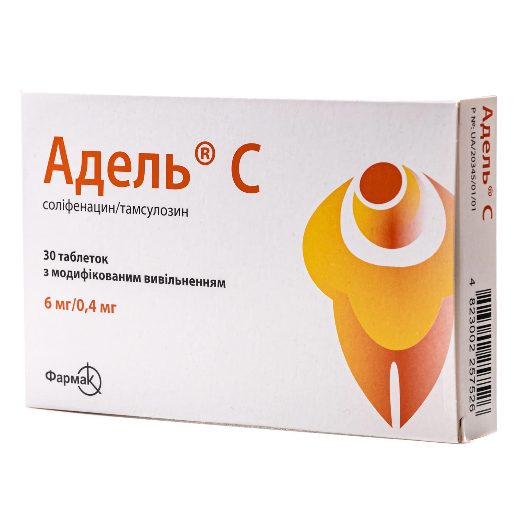 Адель С таблетки з модифікованим вивільненням 6мг/0,4мг, 30 шт.