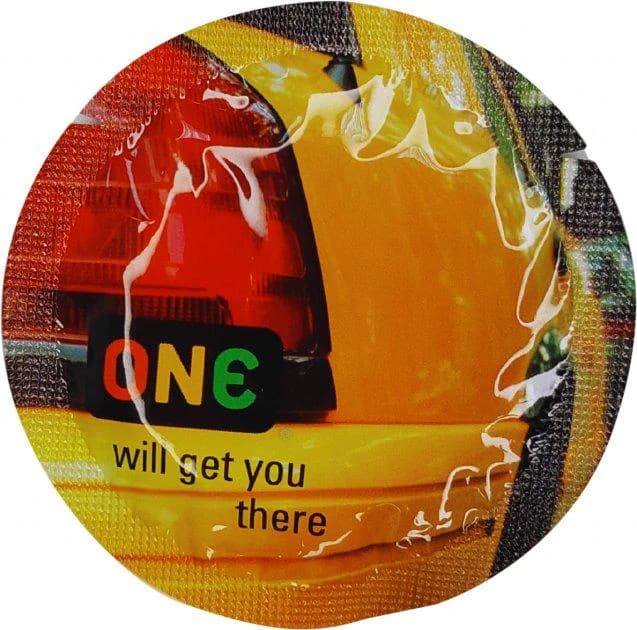 Презерватив ONE (Ван) Color Sensations, жовтий, 1 шт.