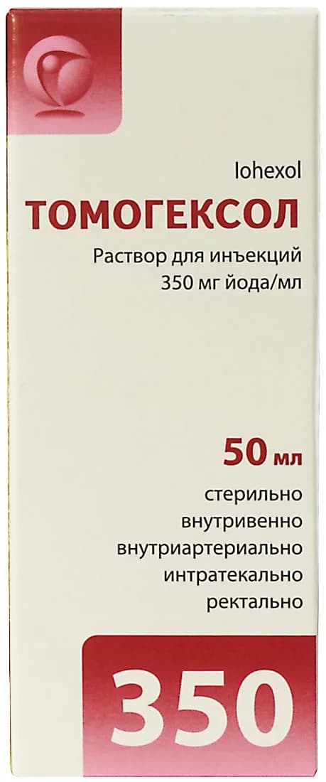 Томогексол розчин для ін’єкцій по 350 мг йоду/мл, 50 мл