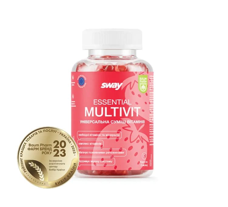 Sway (Свей) Мультивітамін (Essential Multivitamin) пастилки пектинові, 60 шт. - Баум Фарм