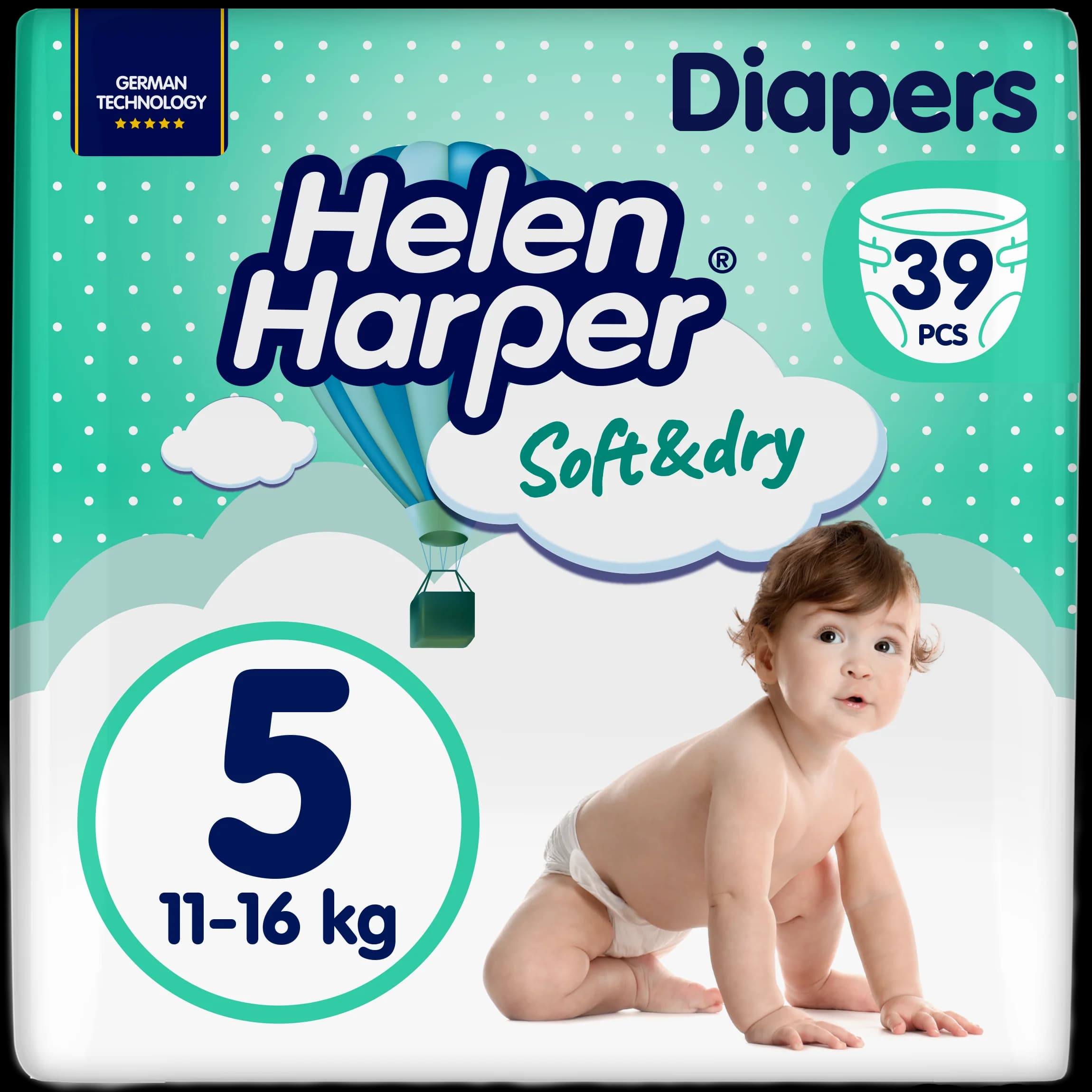 Підгузки Helen Harper (Хелен Харпер) Soft & Dry Junior 5 (11-25кг), 39 шт.