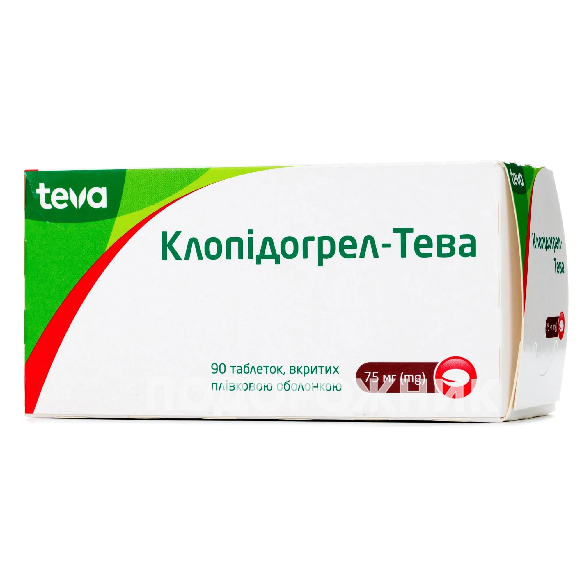 Клопідогрел-Тева таблетки по 75 мг, 90 шт.