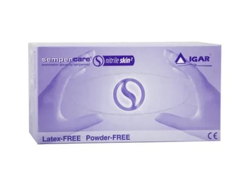 Рукавиці нітрилові оглядові без пудри нестерильні Семпера (Sempercare) розмір С, 1 пара