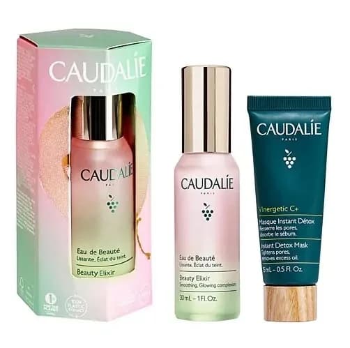 Набір Caudalie (Кодалі) Еліксир-вода для краси обличчя, 30 мл + Детокс-маска, 15 мл