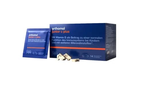 Orthomol (Ортомол) Junior C Plus Апельсин/Мандарин жувальні таблетки курс 30 днів, 90 шт.