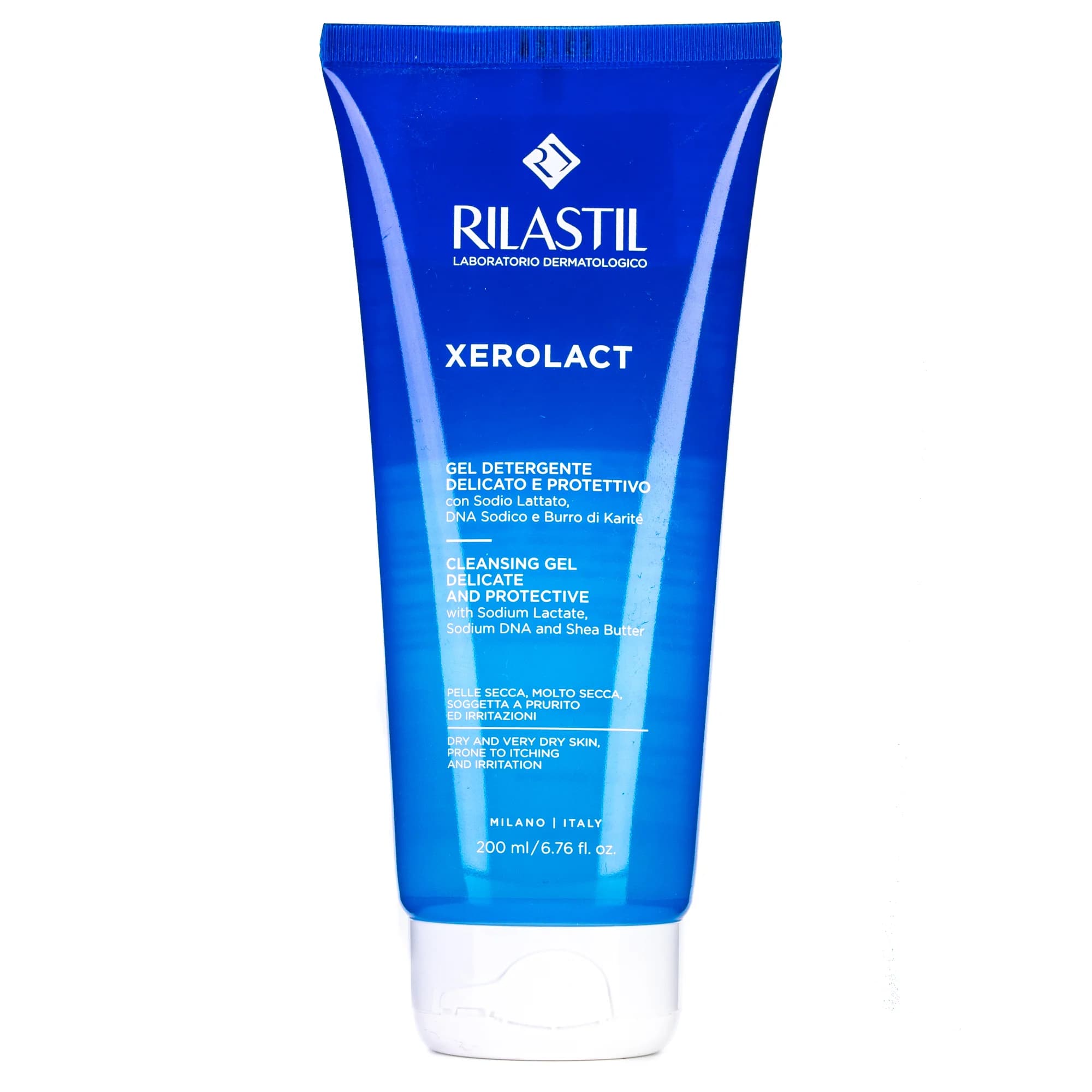 Гель для обличчя Ріластіл Ксеролакт (Rilastil Xerolact) Делікатний очищуючий, 200 мл