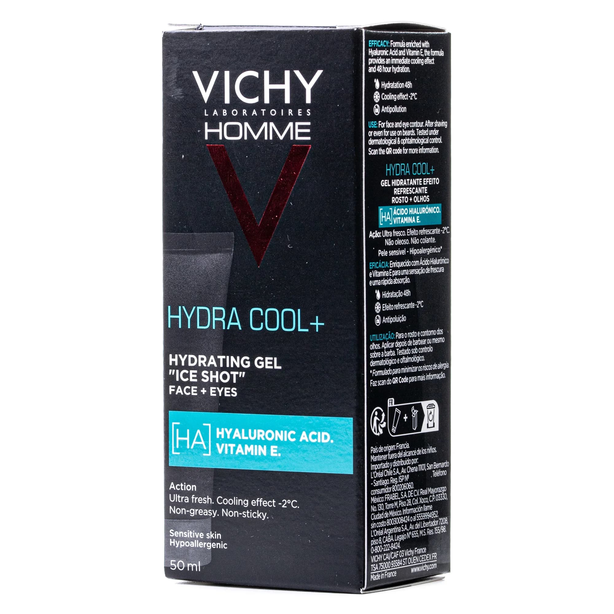 Гель для обличчя та контуру очей Vichy (Віши) Hydra Cool+ зволожуючий з охолоджуючим ефектом, 50 мл