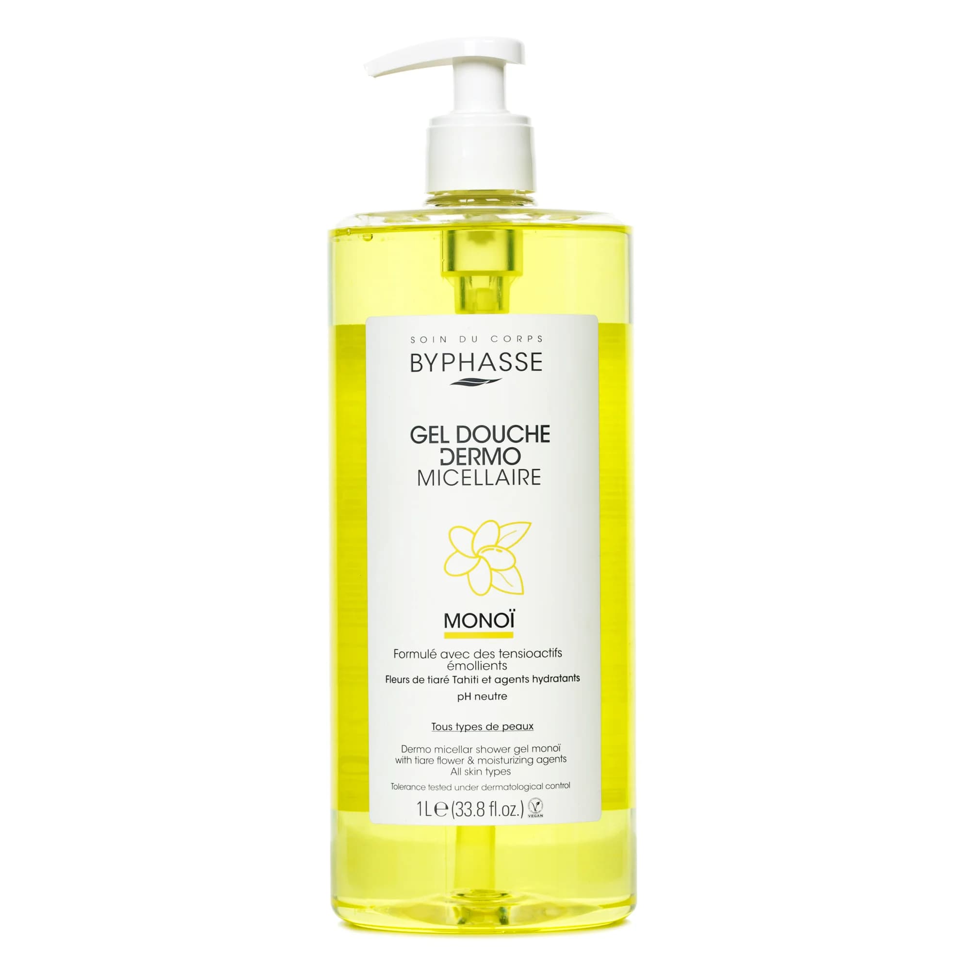 Гель для душу Біфас (Byphasse) Моноі Тахіті міцелярний, 1000 мл