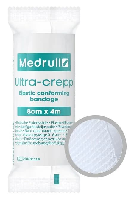 Бинт еластичний Medrull Ultra-crepp (Медрул Ультра-крепп) 8 см х 4 м, 1 шт.