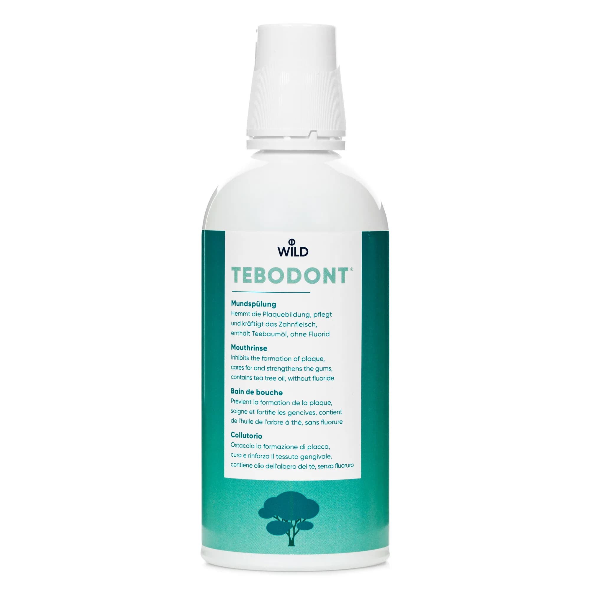 Ополіскувач для ротової порожнини Tebodont (Тебодонт) з олією чайного дерева без фтору, 500 мл